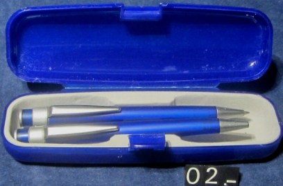 JUEGO BOLIGRAFO Y PORTAMINAS AZUL